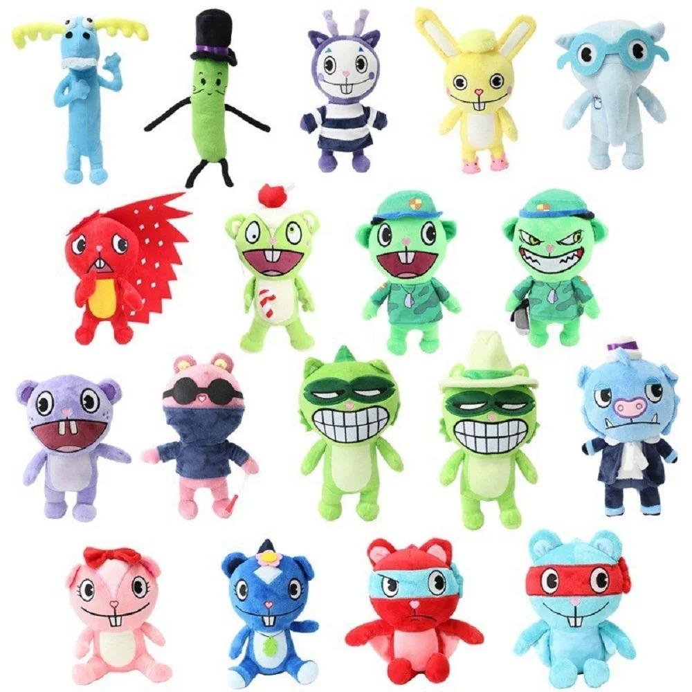 25CM Raro Amigos da Árvore Feliz Anime Amigos da Árvore Feliz Soldado Fliqpy Brinquedos de Pelúcia Bonecas Militar Flipy Boneca Brinquedo de Pelúcia para Crianças Presente