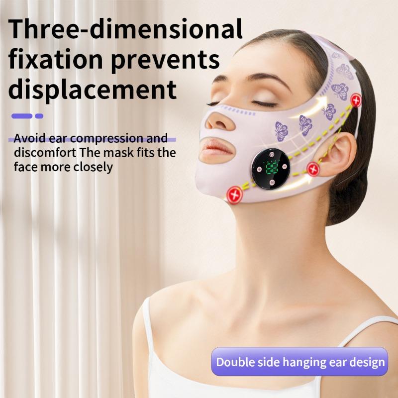 1PACK EMS Micro Current Low Frequency Pulse Massager Intelligent Thin Face Bandage Beauty Instrument v Face Beauty Mask