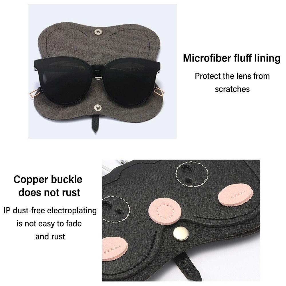 étui Rigide Pour Lunettes MeoZynxadril 3 Pièces étui Lunettes Souple, Cuir PU Etui Lunettes, Pochette à Lunettes Portable Boite Lunette