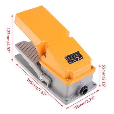 Heavy Duty LT4 Foot Switch Pedal Cast Aluminum 3A 380V Self-reset Power Control