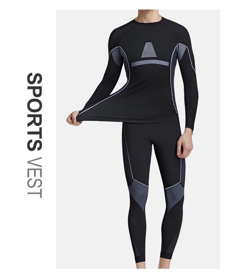 Unisex Quick-Dry Thermal Base Layer Set for Skiing: Moisture-Wicking, Sweat-Absorbing, Compression Underwear for Autumn and Winter