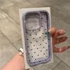 Husă iPhone 17 Pro Max Stil Coreean cu Buline Strălucitoare și Strass-uri