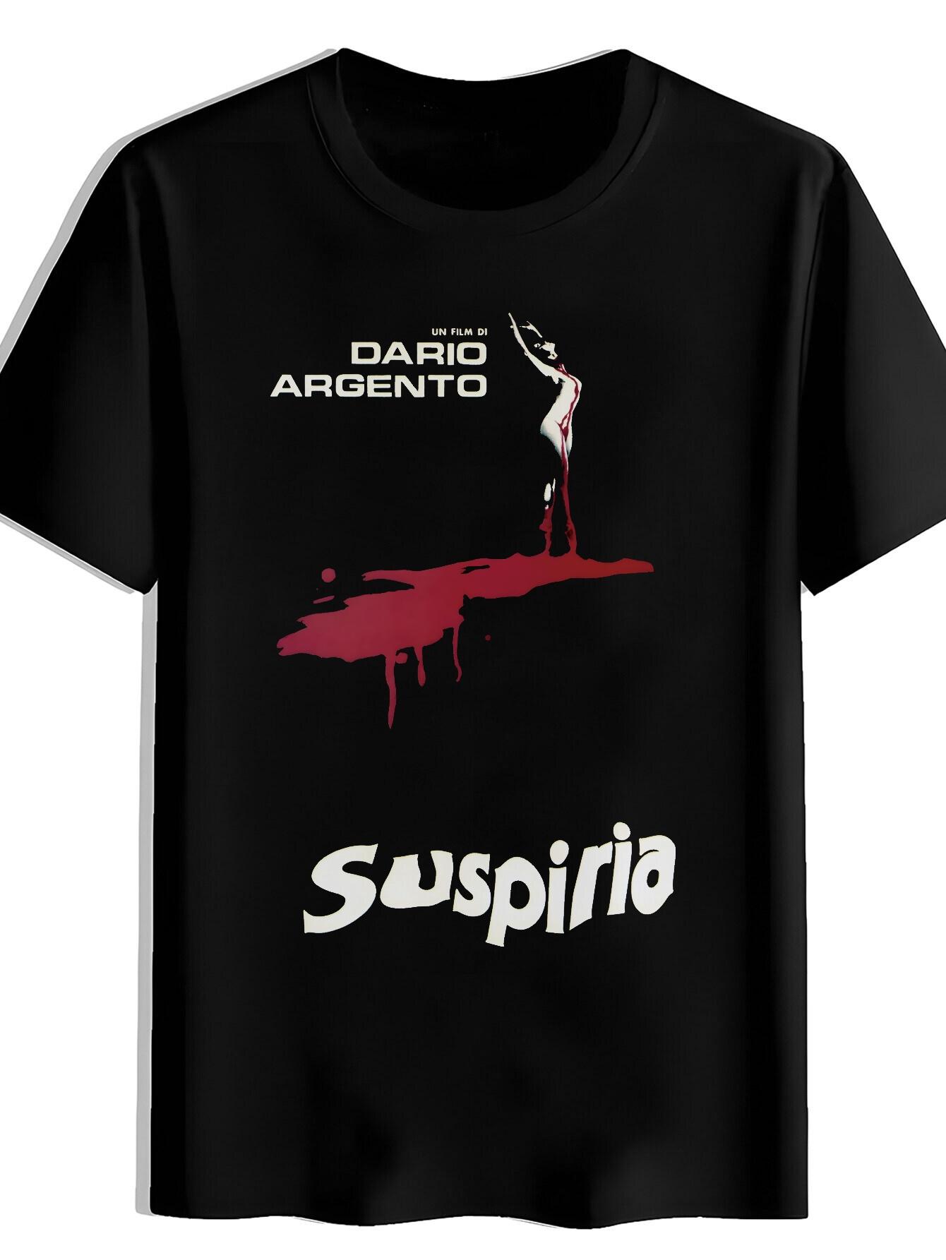 T-shirt Dario Argento Film Logo - Italian Horror Icon s Signature Blood-Splatter & Suspiria Title Print M