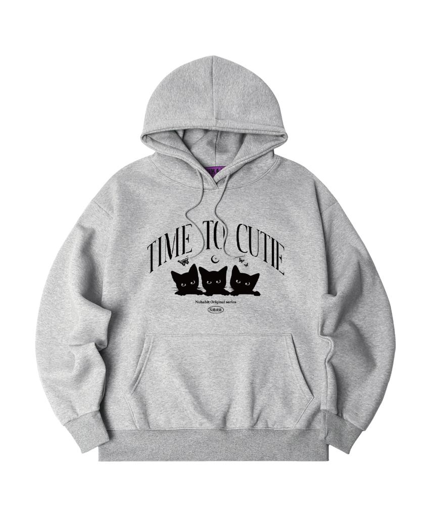 N/H Time To Cutie Oversized Fleece-Lined Hoodie_Gray (Soh4-4Nh1215)