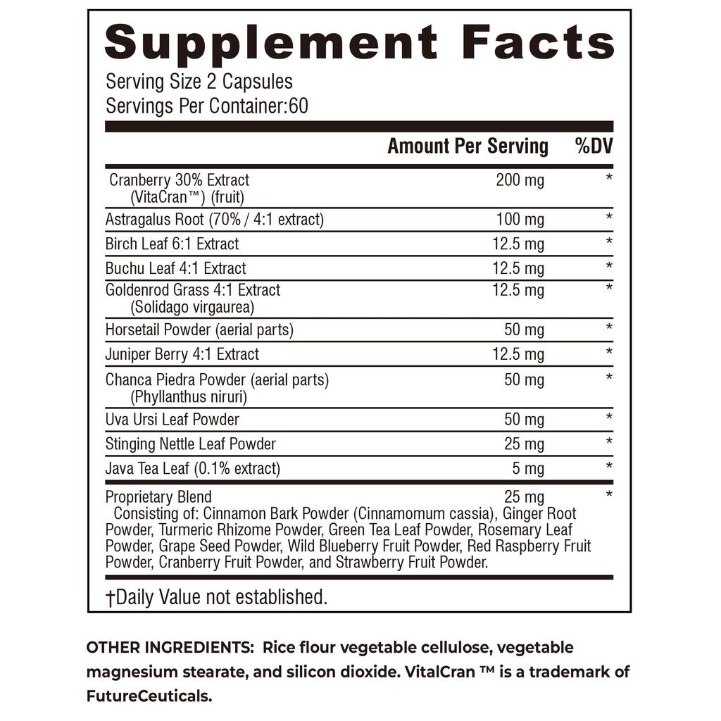 Pslalae - Cranberry Extract and Astragalus Root Capsules - Kidney and Bladder Health