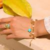 Youthway Shells Starfish Adjustable Open Ring Stainless Steel Finger Jewelry Waterproof Trendy Ring For Summer Ocean