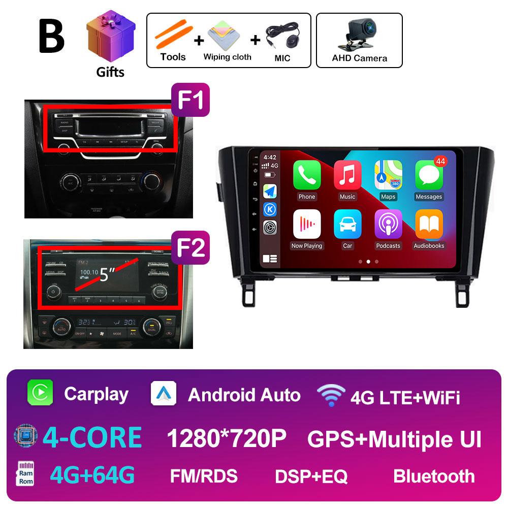 10.1 Inch Android 14 Car Video For Nissan Qashqai J11 X-Trail 3 T32 2013 2014 2015 2016 2017 Radio Player DSP Stereo Auto Tools