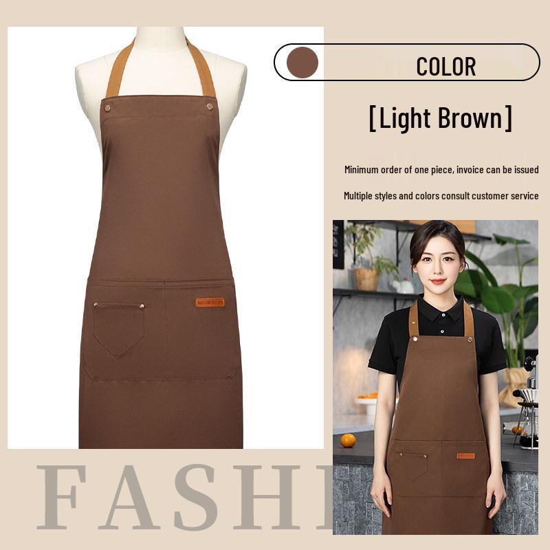 Oil-Proof Young Style Waterproof Apron for Baking, Coffee, and Catering