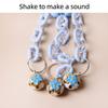 Parrot Bell Toy Bird Chew Chains with Bells Cage Jingle Chime Bells with Hanging Clip Sound Enrichment Chew Toy for Cockatiel Conure Lovebird