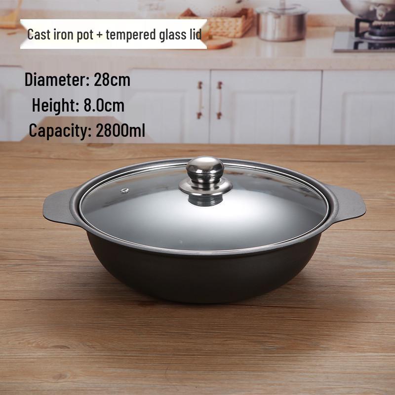 Huang Men Ji Clay Pot - Cast Iron Rice & Chicken Pot, Crispy Rice Pot, Burn-Resistant Hot Pot