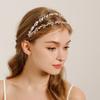 Retro National Style Gold Leaf Hair Band Antique Xiuhe Bride Clip Handmade Metal Forest Wreath Headband