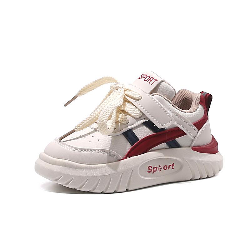 Children's back-to-school college-style girls' sneakers2026Autumn Boys' Casual Shoes for Young Children, Leather Running Shoes