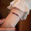 Natural Amethyst Stackable Bracelet With Gold Beads for Women Elegant Layering Jewelry Spiritual Healing Crystals Gift