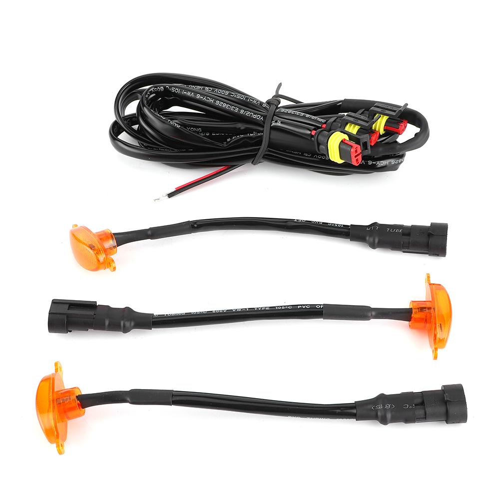 3Pcs Auto Grille LED Lights Front Bumper Cover Lamp Fit for Ford F150 F250 Raptor 2014‑2017