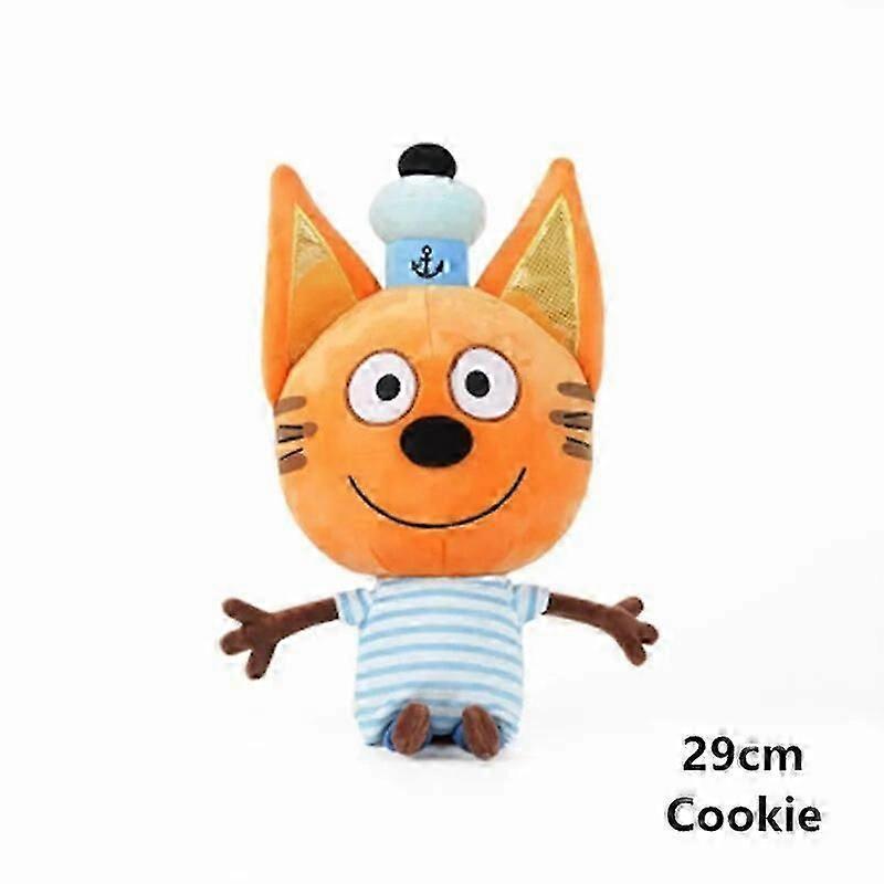 Genuine Kid E Cats Russian My Family Three Happy Cats Plush Doll Cookie Candy Pudding Anime Cat Doll Toy Kawaii Gift