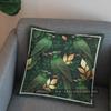 2D Green Birds And Leaves Pattern Pillow Cover Pattern Cushion Cover Suitable For Sofa Bedroom Car Pillow Cover