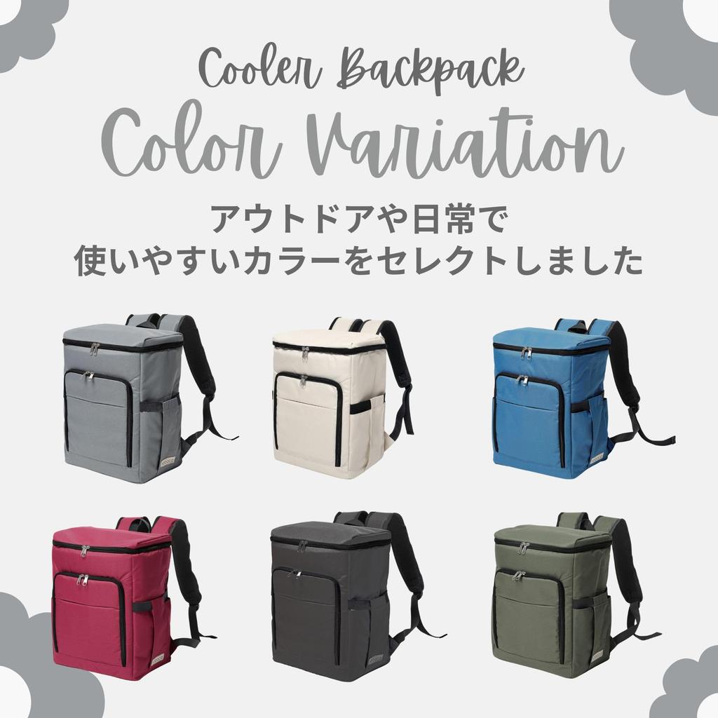 Rioboca Insulated Cooler for and Camping Backpack-Style Bag, 22L, Shopping, BBQs, (Black)