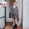 Fuluomi Girls' Academy Style JK Uniform Blazer & Pleated Skirt Set