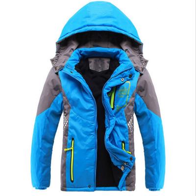 Children Outerwear Winter Warm Coat Sporty Clothes Waterproof Windproof Thicken Jackets for Boys Girls Plus Velvet