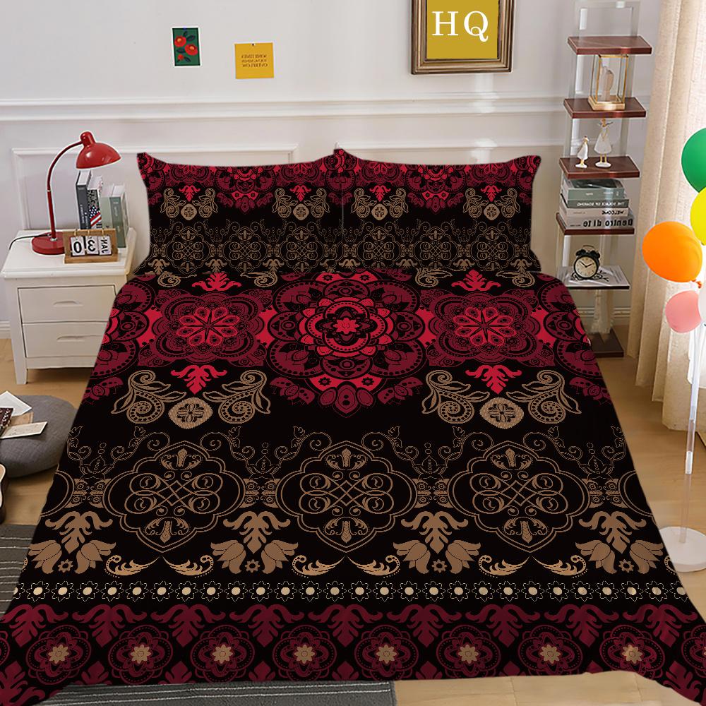 Set Biancheria da Letto con Stampa Boemia 3D Misura King Poliestere Biancheria da Letto Moda Teenager Alta Qualità Tessili per la Casa