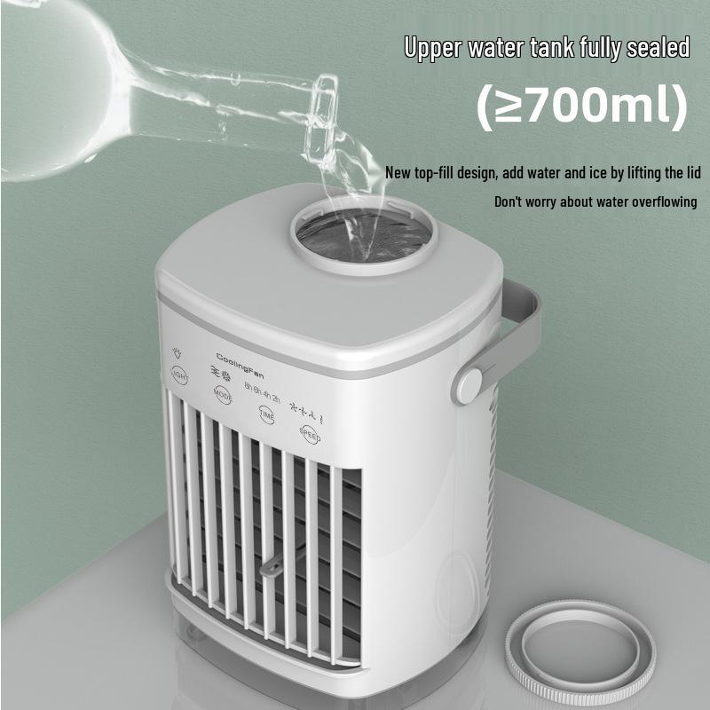 USB Desktop Bladeless Air Cooler with Humidifying Spray and Air Circulation