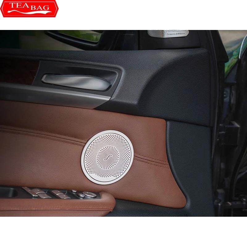 LHD RHD Auto Stereo Lautsprecher Tür Aufkleber Abdeckung Für BMW X5 E70 F15 2008-2018 Edelstahl Trim Auto styling Auto