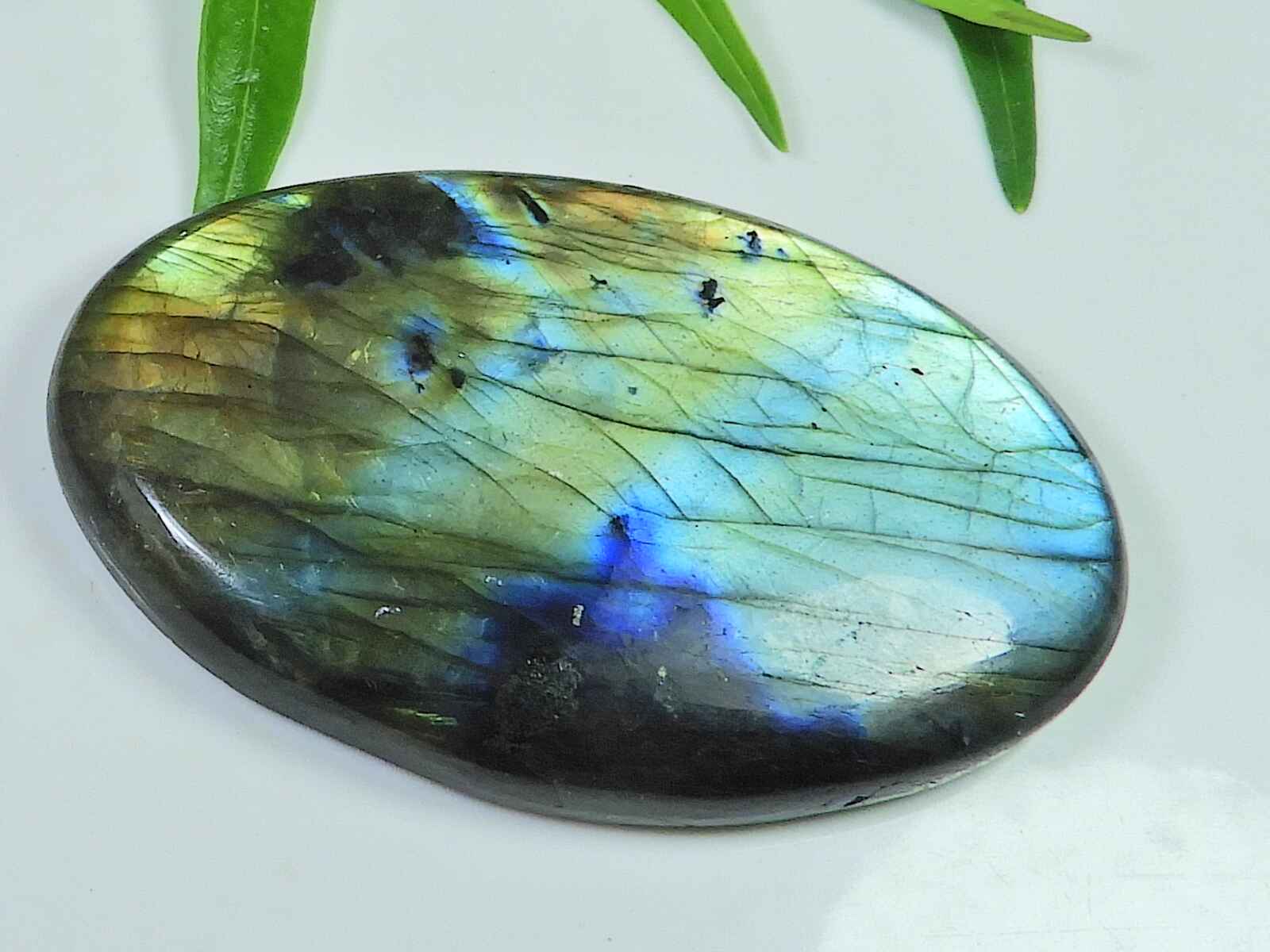 

27X57X5MM Multi Fire Labradorite Oval Cabochon Loose Natural Gemstone 155Cts SK-4006