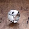 Poker Spades A Ring for Men Boys,Stainless Steel Stamp Ring Chunky Ring,Poker Enthusiast Jewelry Gifts