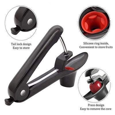 Denocciolatore per Ciliegie in Acciaio Inossidabile, Efficiente Design a Spinta Manuale, Ideale per la Lavorazione delle Ciliegie