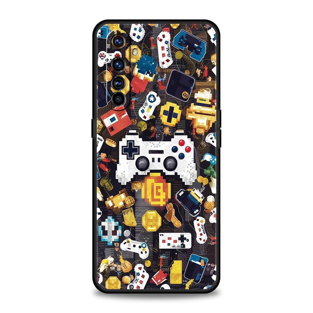 Game Controller Graphic Soft TPU For Realme 13 12 11 10 9 Pro Plus GT3 GT2 C21 C25 C35 C53 C55 C67 Pro 5G Phone Case Cover Capas