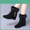 Winter Women Fashion Ankle Wedges Boots Increasing Height Shoes High Heels Booties Metal Rhinestone Boots