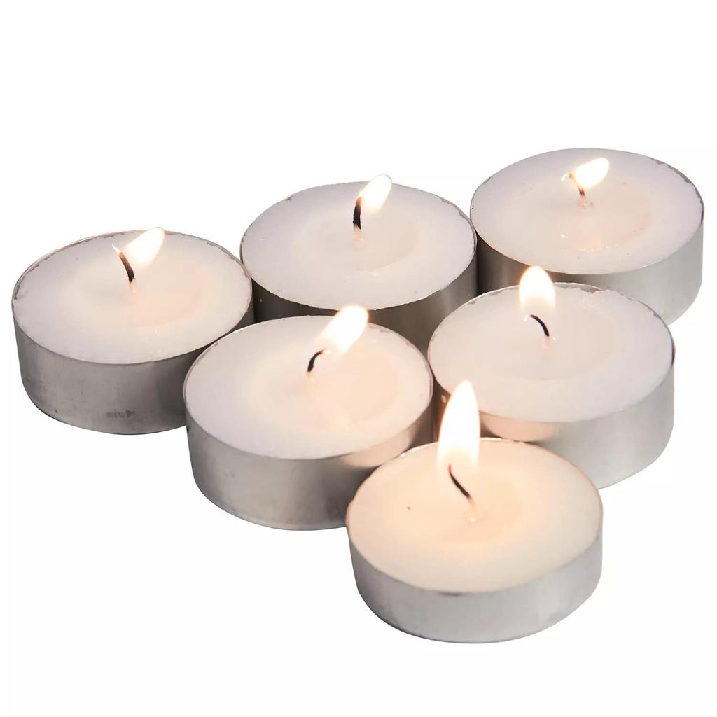 TreegoArt Long-Lasting Mini White Wax Unscented Tea Light Candles For Home Decor, Events And Diwali Decoration Items - Pack Of 50 Candle