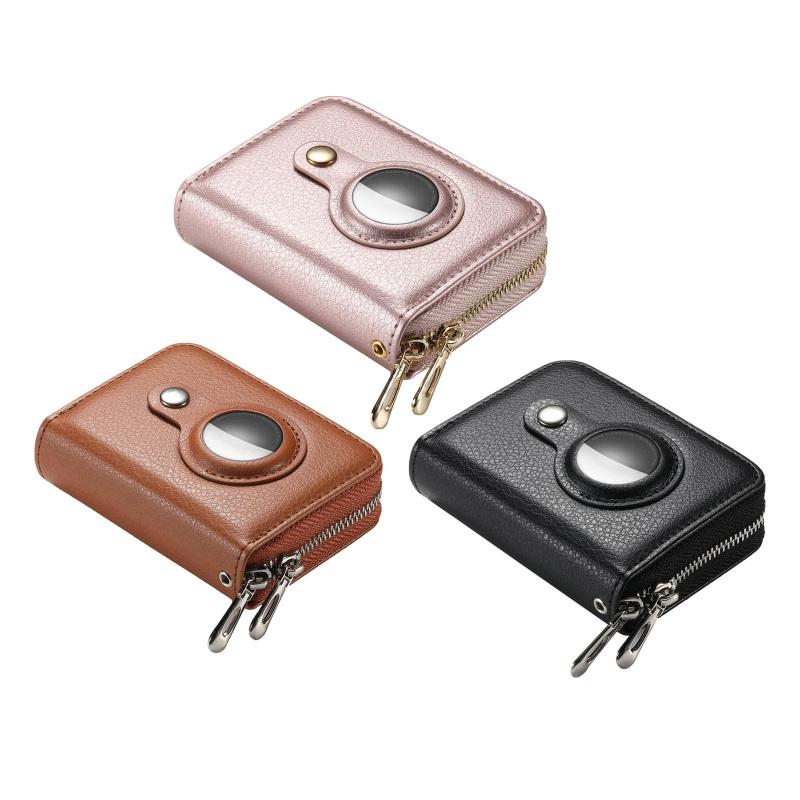 

Кошелек с защитой от потери, держатель для карт со слотом для локатора, многофункциональный кошелек большой емкости с 2 зажимами для денег, 6 слотов для карт