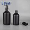 Flacone con Pompa in Plastica PET Ricaricabile 500ml Nero Opaco per Lozione/Shampoo
