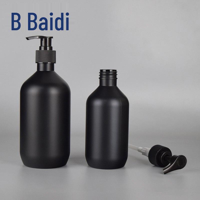 Black Matte 500ml Refillable PET Plastic Lotion/Shampoo Pump Bottle 300ml Black PET