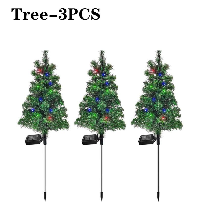 Christmas Tree Lights Solar Waterproof IP65 Durable Outdoor Decoration Lawn Balcony Easy Installation No Wiring Christmas Decora