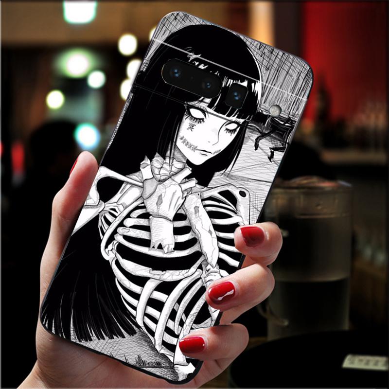 

Phone Case For Google Pixel 10 Pro 9 Pro XL 9A 8 7 6 Pro Pixel 8A 7A 6A Pixel 8 7 6 5 horror Ghost Girl Art Google Pixel 9 Pro