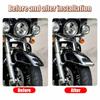 Motorcycle Accessory Front Fender Tip Light Chrome Mudguard Light ABS Plastic For Electra Glide Ultra Limited FLHTK 2014-2023