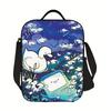 1pc Cute Duck Pattern Insulated Lunch Bag - Waterproof Polyester, Reusable & Durable, Ideal for Camping, Picnics,