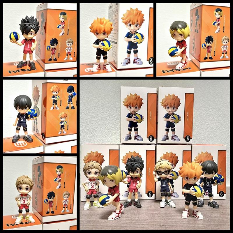 

Высокое качество с коробкой 6 шт./комплект Аниме Haikyuu Волейбольные парни ПВХ 9 см Фигурки Модель Игрушки with box
