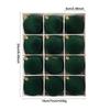 12pcs 6cm Christmas Ball Ornaments Round Shape Gold Hanging Caps Flocked Christmas Hanging Ball Vintage Style