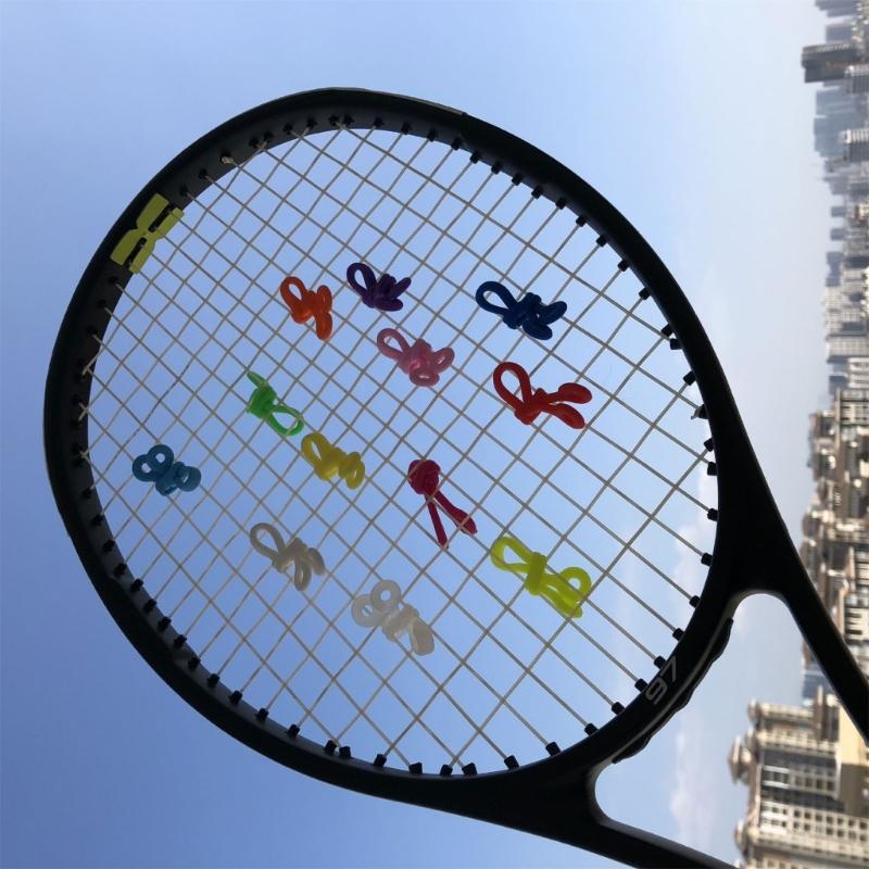 10 Stück Lange Tennis-Stoßdämpfer Tennis-Schläger Vibrationsdämpfer Stoßfestes Tenniszubehör für Tennisspieler