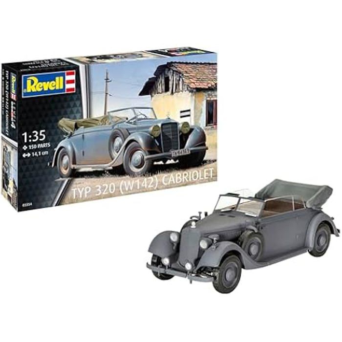 Kit de modèle plastique - revell - type 320 (w142) cabriolet - échelle 1:35 - non monté - non peint