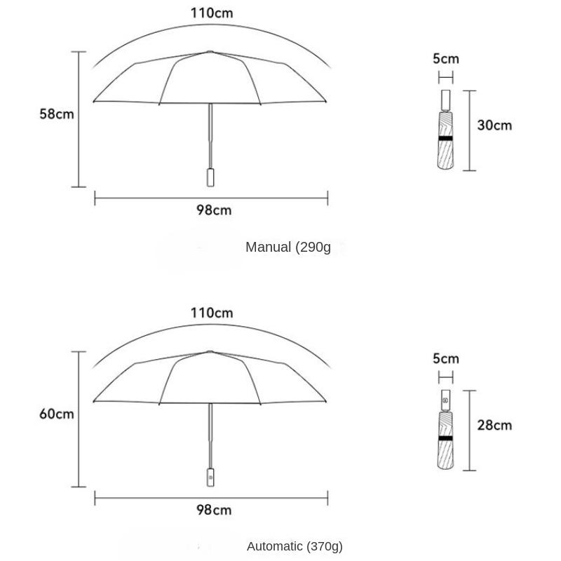 New Chinese Style Umbrella Wind-Resistant Solid Rain Or Shine Dual-Use Umbrella Vinyl Sun Protective Sun Umbrella UV-Proof Manual Umbrella
