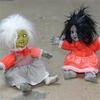 Sound Activated Scary Ghosty Doll with Glowing Face Effect and Horror Noises for Porch Decoration