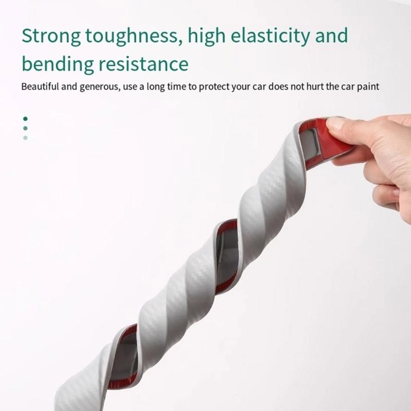 4pcs Car Bumper Guard Strips PVC Universal Car Protector Flexible Guard for Enhances Protections On Car Front & Rear