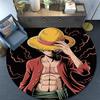 Monkey D Luffy,Round Area Rug,Carpet Rug for Living Room Bedroom Sofa Playroom Decor,Non-slip Floor Mat