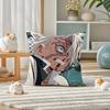 Demon Slayer Entertainment District Arc Anime Plush Pillow Cover Soft Short Plush Cushion Cover For Sofa Bedroom Home Decor