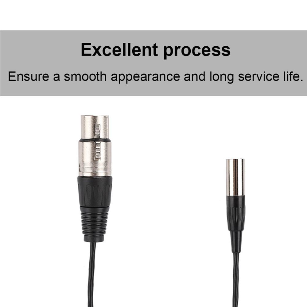 Copper Wire Mini XLR 3pin To XLR 3pin Female Aluminum Foil Shielded Microphone Cable  Daily Use