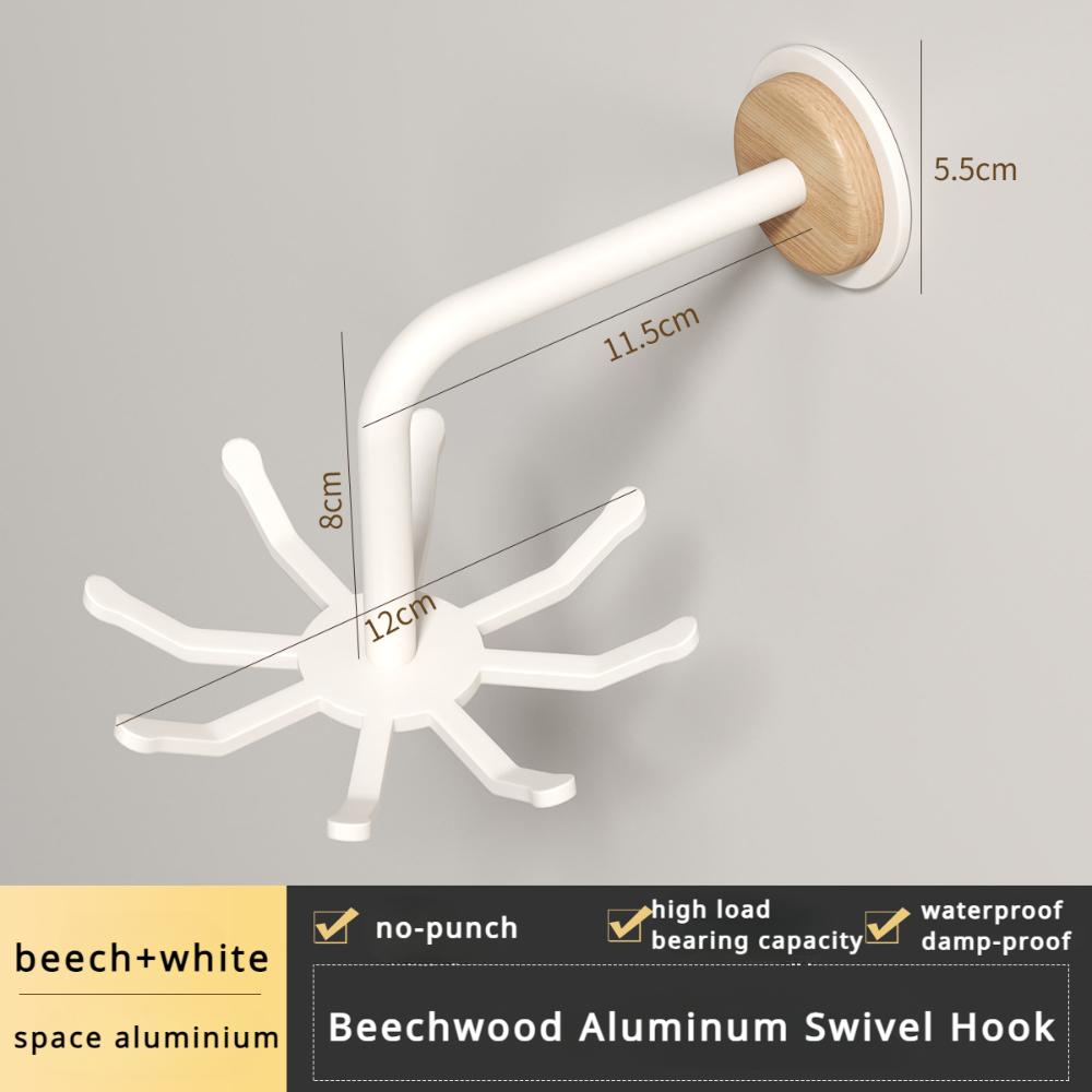 Multifunctional Aluminum Hook for Kitchen Simple Wall-Mounted Spoons Spatula Organizer without Punching Holes 3749₽